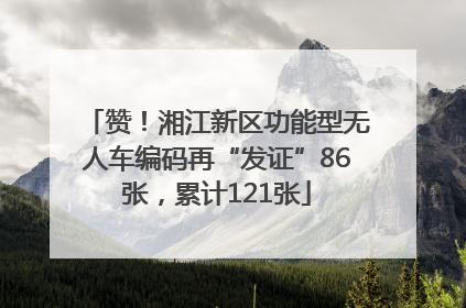 赞！湘江新区功能型无人车编码再“发证”86张，累计121张