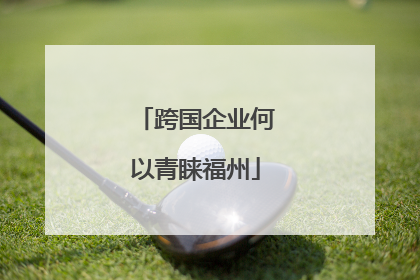 跨国企业何以青睐福州