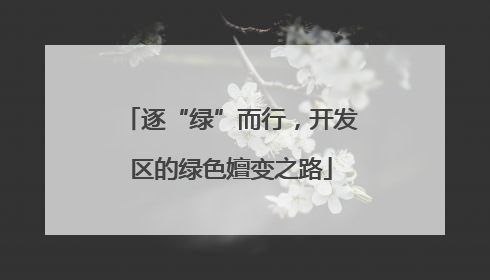 逐“绿”而行，开发区的绿色嬗变之路