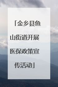 金乡县鱼山街道开展医保政策宣传活动