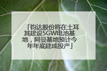 钧达股份将在土耳其建设5GW电池基地，阿曼基地预计今年年底建成投产