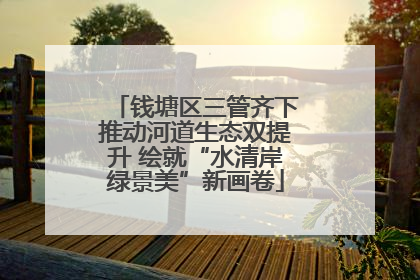 钱塘区三管齐下推动河道生态双提升 绘就“水清岸绿景美”新画卷