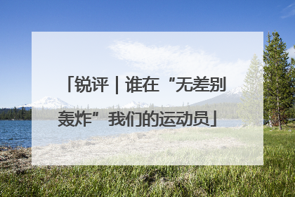 锐评｜谁在“无差别轰炸”我们的运动员