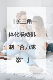 长三角一体化联动机制“合力成拳”