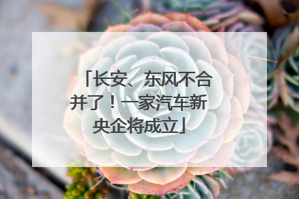 长安、东风不合并了！一家汽车新央企将成立