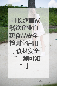 长沙首家餐饮企业自建食品安全检测室启用，食材安全“一测可知”