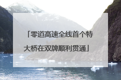 零道高速全线首个特大桥在双牌顺利贯通
