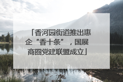 香河园街道推出惠企“香十条”，国展商圈党建联盟成立