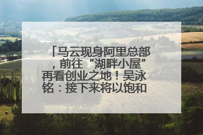 马云现身阿里总部，前往“湖畔小屋”再看创业之地！吴泳铭：接下来将以饱和式投入的打法，聚焦于几大核心战役