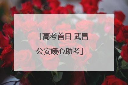高考首日 武昌公安暖心助考
