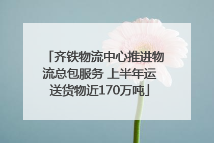 齐铁物流中心推进物流总包服务 上半年运送货物近170万吨