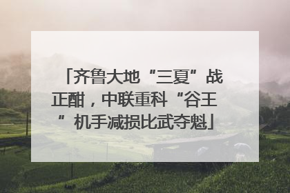 齐鲁大地“三夏”战正酣，中联重科“谷王”机手减损比武夺魁
