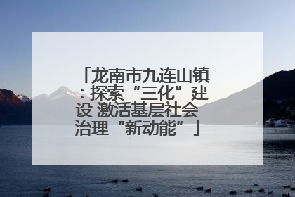 龙南市九连山镇：探索“三化”建设 激活基层社会治理“新动能”
