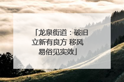 龙泉街道：破旧立新有良方 移风易俗见实效