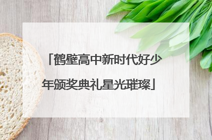 鹤壁高中新时代好少年颁奖典礼星光璀璨