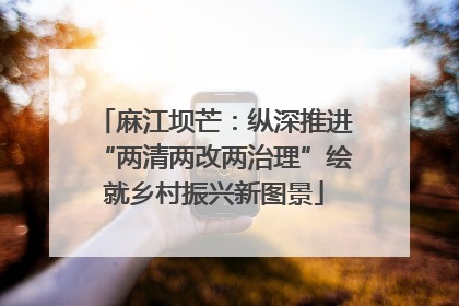 麻江坝芒：纵深推进“两清两改两治理”绘就乡村振兴新图景
