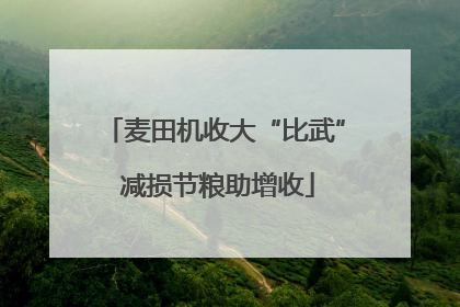 麦田机收大“比武” 减损节粮助增收