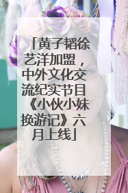 黄子韬徐艺洋加盟，中外文化交流纪实节目《小伙小妹换游记》六月上线