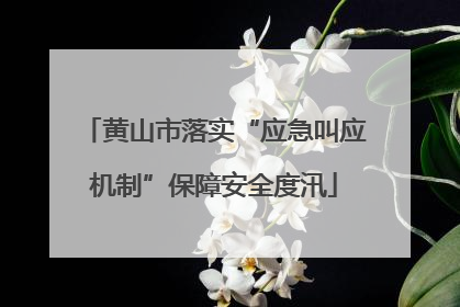 黄山市落实“应急叫应机制”保障安全度汛