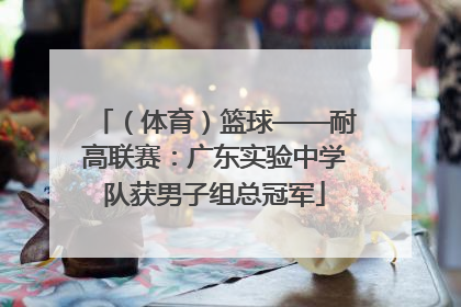 （体育）篮球——耐高联赛：广东实验中学队获男子组总冠军