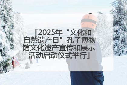 2025年“文化和自然遗产日”孔子博物馆文化遗产宣传和展示活动启动仪式举行