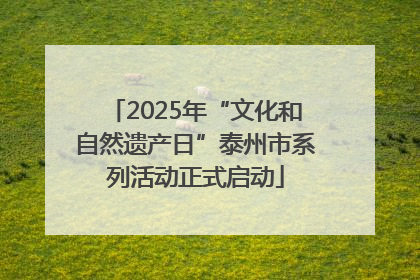 2025年“文化和自然遗产日”泰州市系列活动正式启动