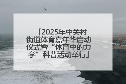 2025年中关村街道体育嘉年华启动仪式暨“体育中的力学”科普活动举行