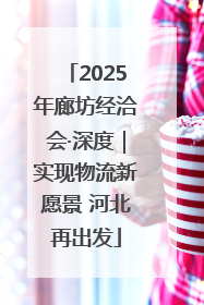 2025年廊坊经洽会·深度｜实现物流新愿景 河北再出发