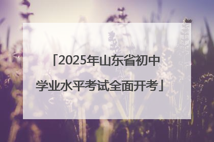 2025年山东省初中学业水平考试全面开考