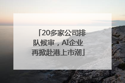 20多家公司排队候审，AI企业再掀赴港上市潮