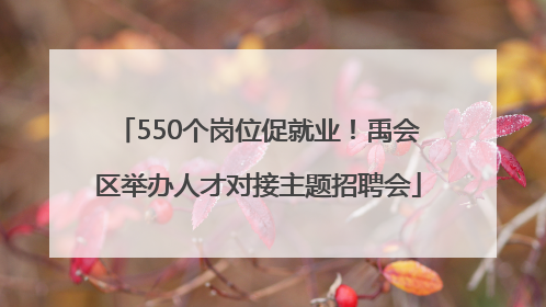 550个岗位促就业！禹会区举办人才对接主题招聘会